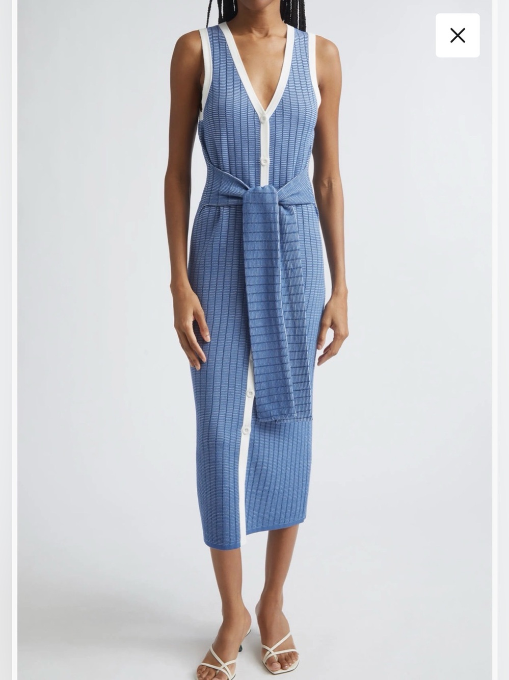 Toccin rayon front tie dress